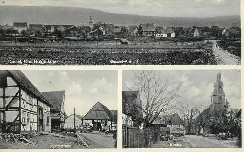 Postcard Germany Deisel village