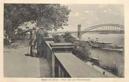 Postcard Germany Bonn am Rhein Rheinbrucke