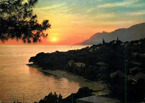 Croatia Brela sunset view