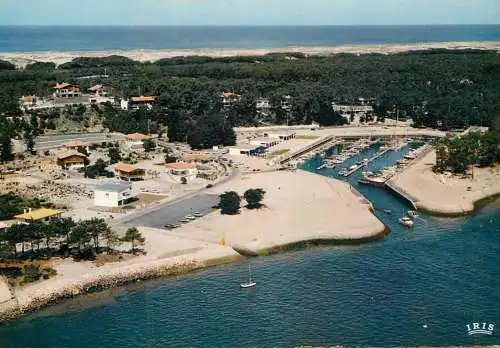 France Bassin d'Arcachon Cap Ferret vue aerienne avec port de la Vigne