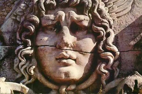 Turkey Didim Head of Medusa detail aspect