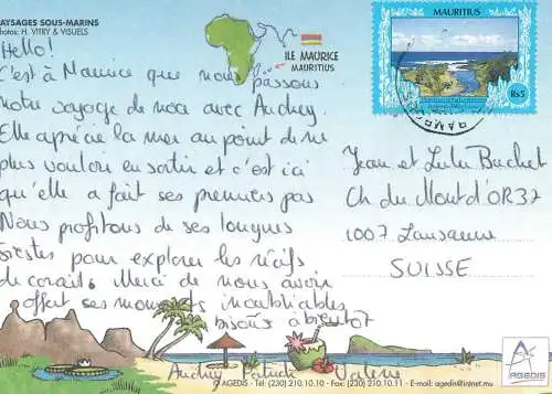 Mauritius Ile paysages sous-marines multi view