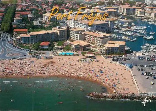 France Frejus Port-Frejus Le port de plaisance - La plage vue aerienne
