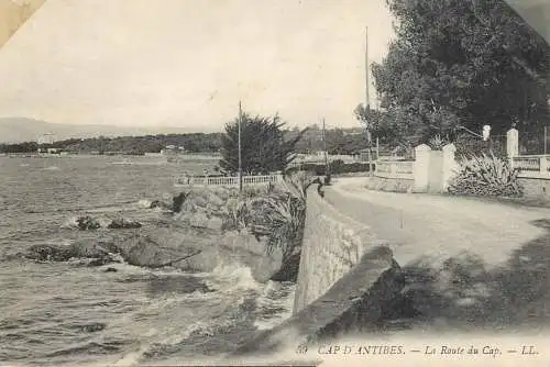Postcard France Cap d'Antibes la route du Cap