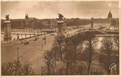 Postcard France Paris Alexandre bridge