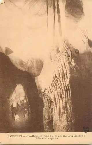 Postcard France Lourdes wolf's cave