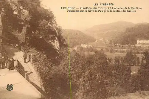 Postcard France Lourdes wolf's cave