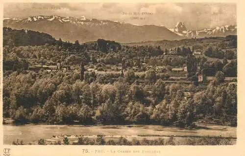 Postcard France Pau la chaine des Pyrenees