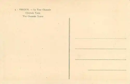 Postcard France Verdun the Chaussee tower