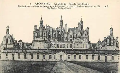 Postcard France Chambord castle