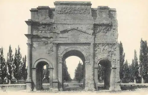 Postcard France Orange l'arc de triomphe