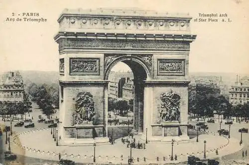 Postcard France Paris Arc de Triomphe