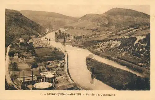 Postcard France Besancon les Bains Vallee de Casamene