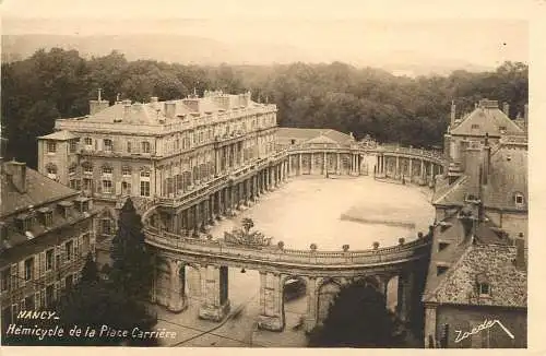 Postcard France Nancy hemicycle de la Place Carriere
