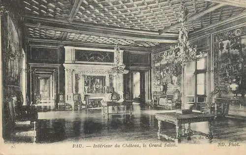 Postcard France Pau castle