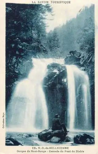 Postcard France Notre-Dame-de-Bellecombe waterfall