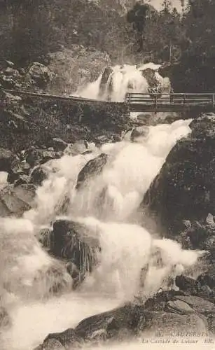 Postcard France Cauterets waterfall