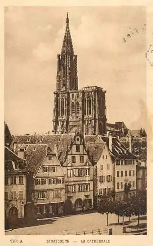 Postcard France Strasbourg cathedrale