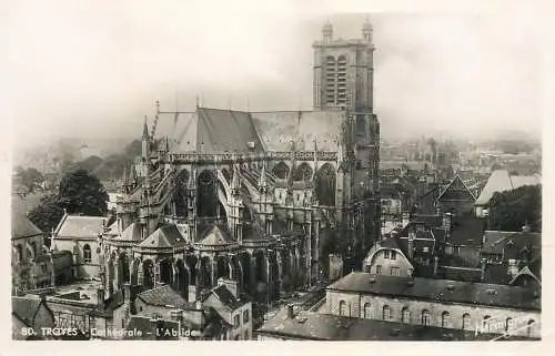 Postcard France Troyes cathedrale
