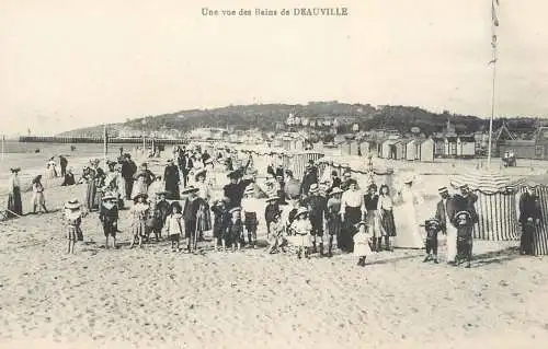 Postcard France Deauville beach
