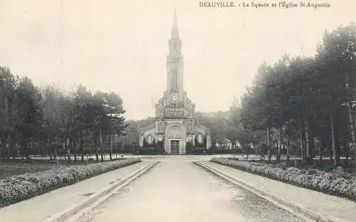 Postcard France Deauville St. Augustin church