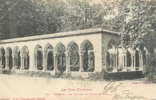 Postcard France Tarbes le cloitre du jardin Massey