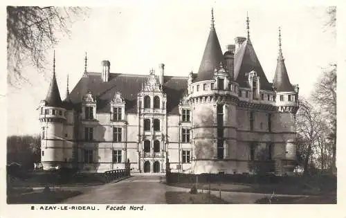 Postcard France Azay le rideau