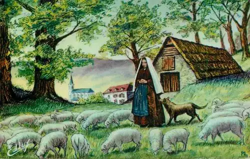 Postcard France Lourdes a bartres