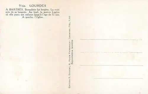Postcard France Lourdes a bartres