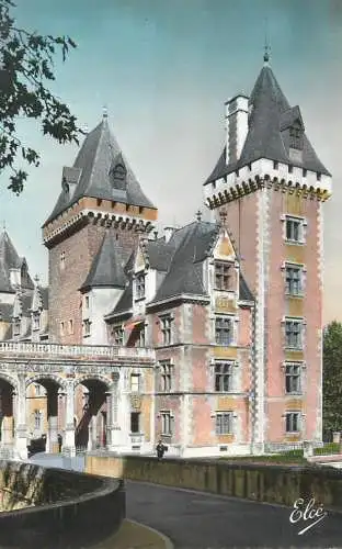 Postcard France Pau castle