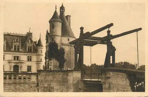 Postcard France Chenonceaux castle