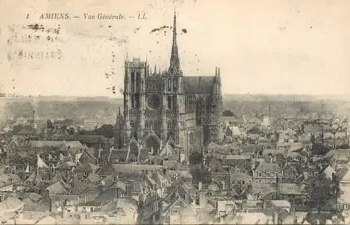 Postcard France Amiens cathedrale