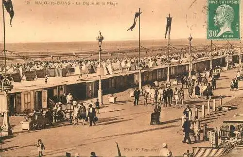 Postcard France Malo les Bains beach