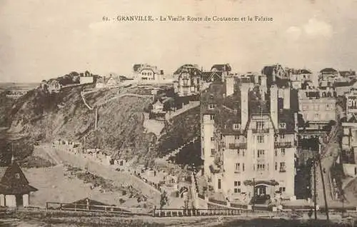 Postcard France Granville Contances et la Falaise