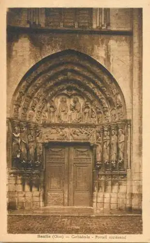 Postcard France Senlis Saint Pierre church