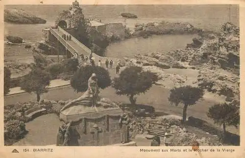 Postcard France Biarritz monuments aux morts