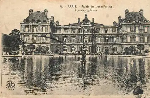 Postcard France Paris Luxembourg palace