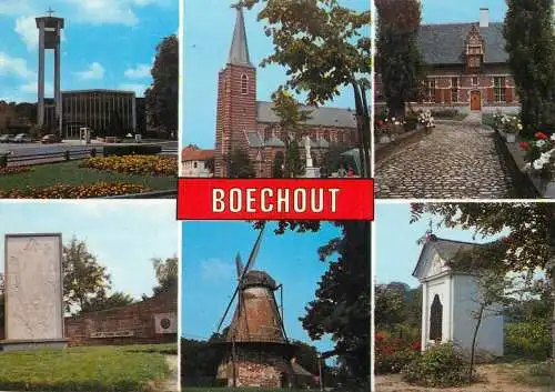 Boechout multi views postcard