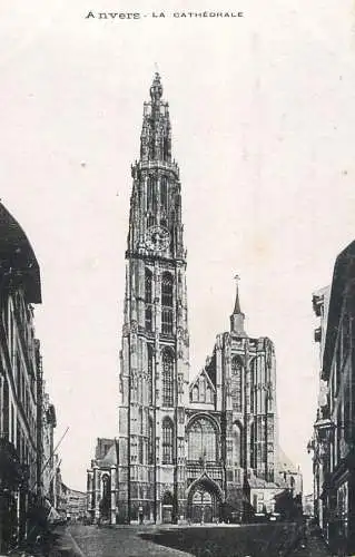 Postcard Belgium Anvers cathedral