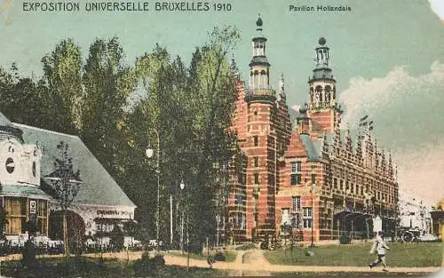 Postcard Belgium Bruxelles universal exposition 1910