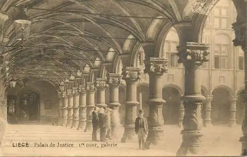 Postcard Belgium Liege palais de justice