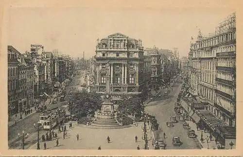 Postcard Belgium Bruxelles place Brouckere plaats