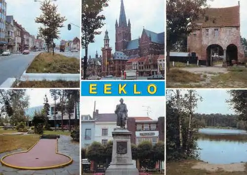 Eeklo multi views postcard