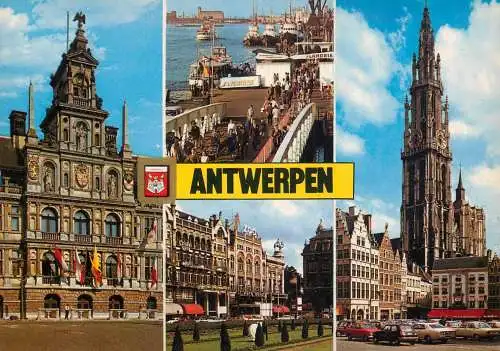 Antwerpen multi views postcard