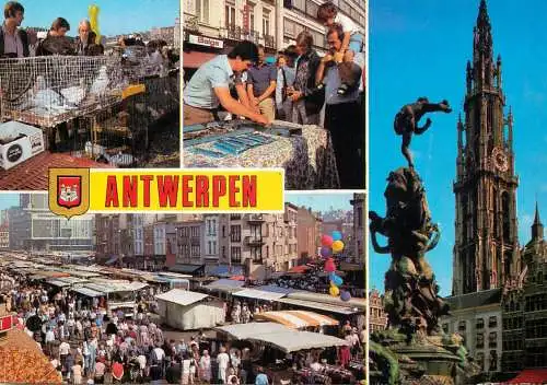 Antwerpen multi views postcard