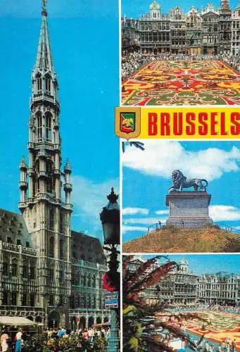 Brussels multi views postcard