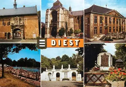 Diest multi views postcard