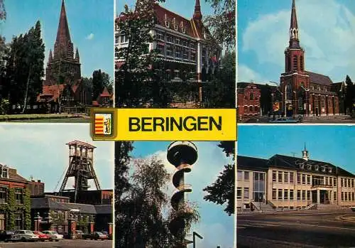 Beringen multi views postcard