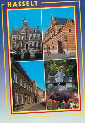 Hasselt multi views postcard