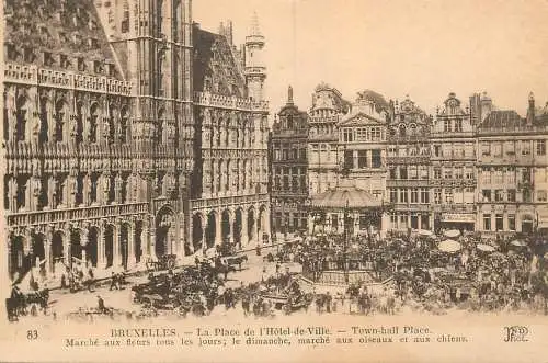 Postcard Belgium Bruxelles city hall